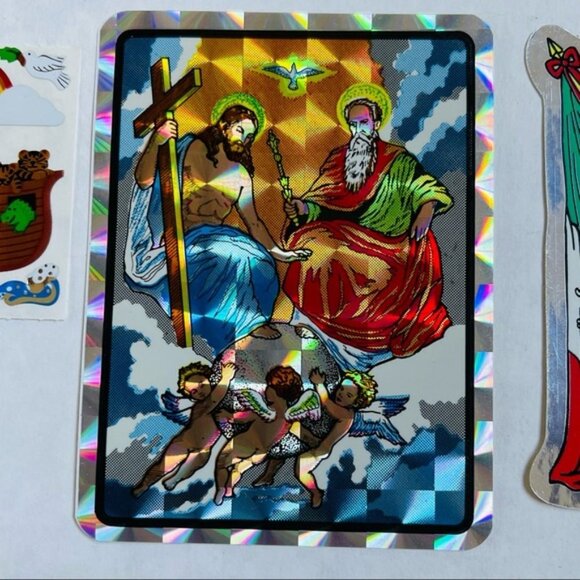 Assorted Religious Strickers Noahs Ark Mary Jesus Heart Angels Art Crafts - Picture 5 of 7